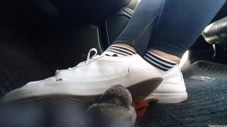 Candid Plushie Trample in White Lacoste Sneakers