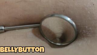 Bellybutton Exploration with Dental Tools – Mirror & Pick Play, Fetish Close-Up