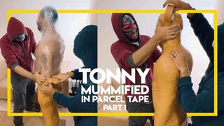Tonny Mummified in Parcel Tape - Part 1 (1080p) Gay Bondage - Gay Domination - Mummification - Tape Bondage - BDSM