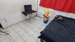 Evil Dwarf Brunette ends the life of the Paulo Troxa doll with her farts and fighting moves. By Evil Dwarf Cam Full HD