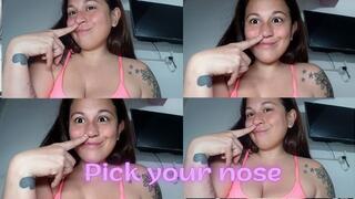 Picking your nose and blowing your nose