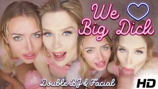 Big Dick Worship POV Double Blowjob & Messy Facial