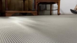 Katherine sexy teasing in short black stockings and classic pumps