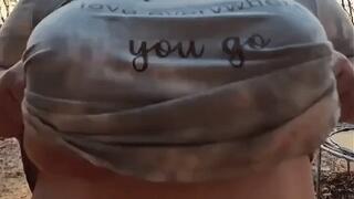 Huge tits bouncing in slow motion, massive huge big breasts, hard nipples, BBW