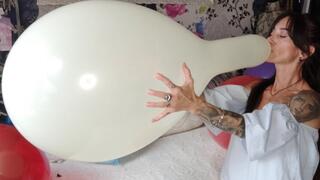 Mishel sit pop and make huge white b2p