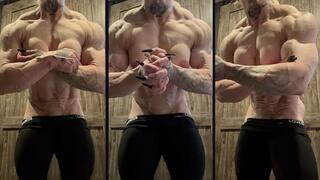 Julia Foery Sweaty Pumped Flexing!