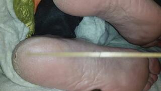 Like to be used - wife relaxing soles enjoed some tickling and beating, she like the worship