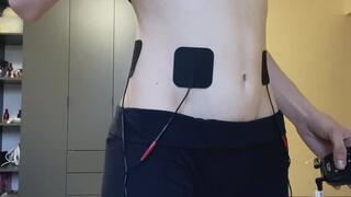 Abdominal contractions from tens machine