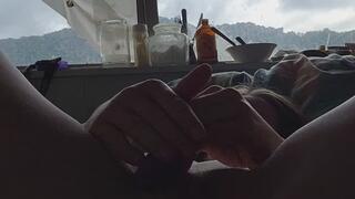 She got a special purple Halloween Dildo to try for the first time