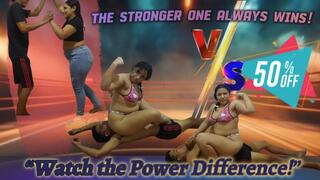 Defeated and Humiliated: She Crushes Him in Mixed Wrestling.