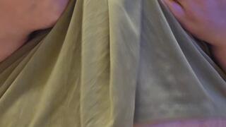 Ssbbw gives a morning tease for her betas coming so close to showing her perfect perky nipples and gorgeous pussy...will you let princess melt your brain?