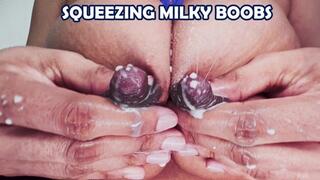 Squeezing milky boobs - Bianca