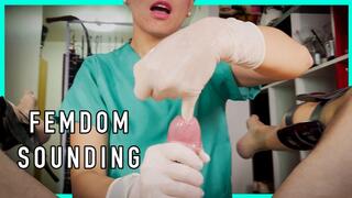 NURSE DOMINAFIRE SOUNDING CHASTITY SLAVE