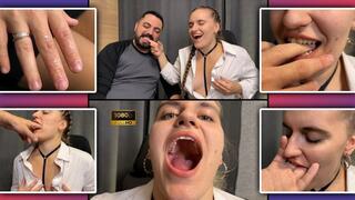 Secretary Bites Fingers and Teases Mouth 1080 - Face Fetish - Vore - Finger Sucking - Drooling - Mouth Fucking - Biting - Teeth - Throat - Moaning - Mouth Fetish