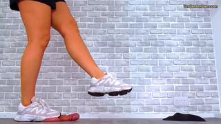 D45 Sole Cam - Goddess Amber - Demolishing Your Cock & Balls Under My New Balance 9060 Trainers - Trample Trampling CBT Ballbusting Crushing Crush Feet Foot Shoe Trainer