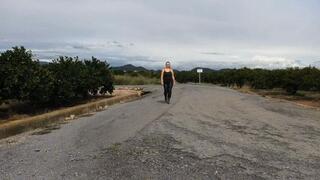 Driving in leather pants and cowboy boots ORDER a