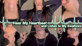 Hear My Heartbeat and Listen to My Swallows 4k | Ditria Rose shows off her neck whilst doing a number of activities in various positions while the sound goes from natural swallows and-or her heartbeat in different audio mixes