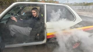 Alina getting stuck in the dust