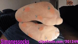 My Sweaty Nylon Socks Footjob (my view) sticky socks! 4K