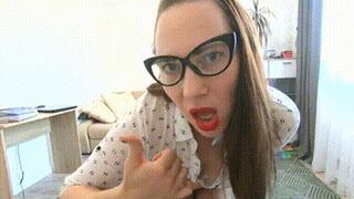 Sexy secretary teasing you by her perfect long legs 3 f