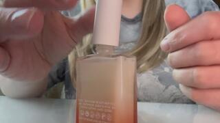 Giantess Nail Painting ASMR | Relaxing Nail Taps on Glass Desk