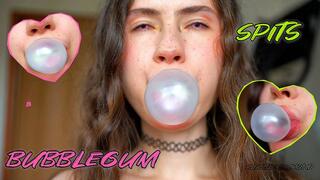 Bratty princess humiliated at you BubbleGum Popping and Spits drooling