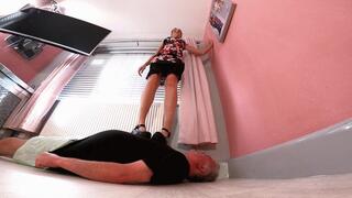 Danielle Elegant Dress & Chunky Mary Jane Heels Trampling 5 FLOOR CAM