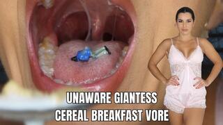 Unaware giantess cereal breakfast vore - OnlyVanessa