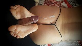 Footjob with foot spank asmr