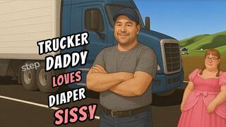 Trucker step-Daddy Loves Diaper Sissy