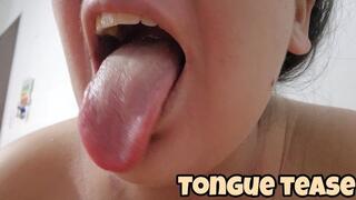 Tongue Fetish and Gummy Bear Chewing – Long Tongue Movements and Wet Mouth Play While Eating Candy