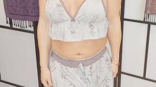 Trans woman teaser showing tits, ass, and lady-dick