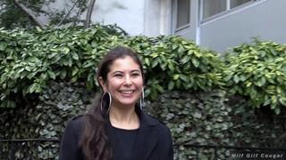 FOR HER FIRST VIDEO, THIS HAIRY MILF IS GETTING HER HOLES FUCKED TO SURPRISE HER HUSBAND