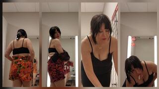 HUMPDAY pop up 1 min Fitting Room Peeps Edition Try On Shorts and Dress