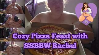 Cozy Pizza Stuffing Feast with SSBBW Rachel