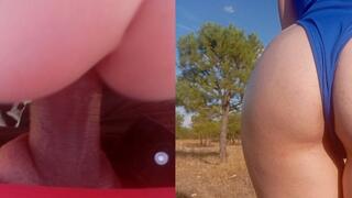 Outdoor Farting while Anal Fuck , Blowjob and Cum on my Ass