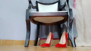 Tell me my new stiletto heels don't look beautiful on my feet when I wear pantyhose (1)