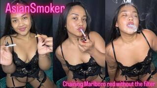 Chainsmoking Marlboro without the filter