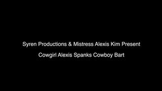 Cowgirl Alexis Spanks Cowboy Bart (4K)