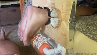 Tickling Dirty Rugged Feet from the Side - size 13 wide feet relentless tickling