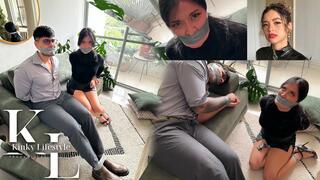 Detectives Simona & Fausto Try to Catch Luana the Catsuit Bondage Bandit