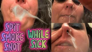 Malory Knox Gives You Her Nasty Flu – Phlegm, Smoke & Coughing Straight in Your Face