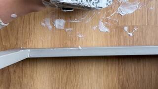Messy lotion session - Birkenstock Arizona sandals