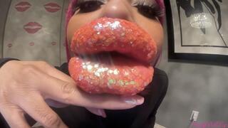 RubyDollLipz's POV Orange Glitter Kisses