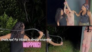 Duda and Ms V Black in double whipping (1080p)
