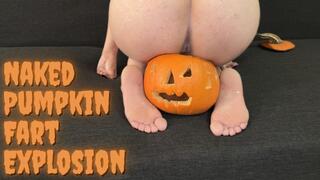 Naked Pumpkin Fart Explosion – Halloween Gas Bomb Fetish