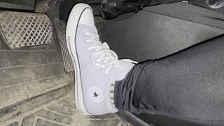 Driving Home in Lilac Converse and Leggings