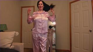 Satin Pajamas Tease