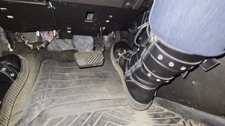 Morning commute in punk sneakers