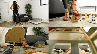 Tiny village completely destroyed under high heels